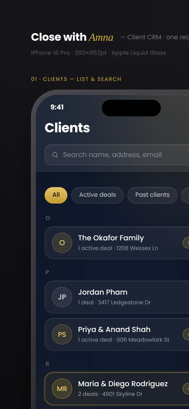 the client crm — every deal, every signer