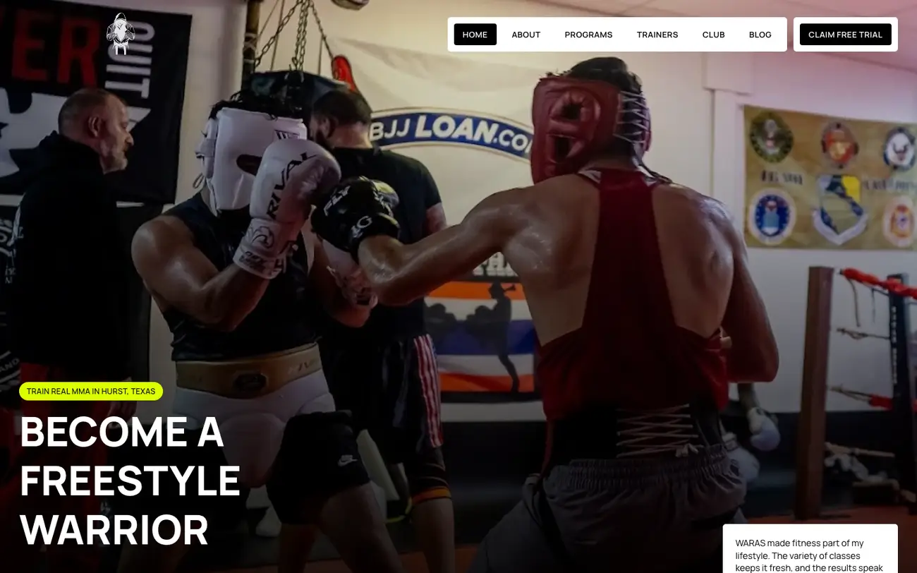 become a freestyle warrior — from our photoshoot, on the site we built