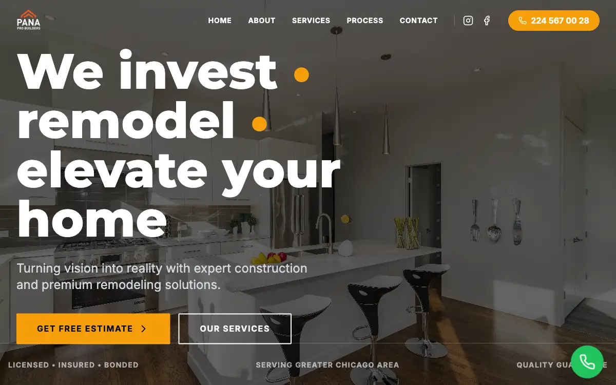 panaprobuilders.com — the rebuilt site, live and indexed
