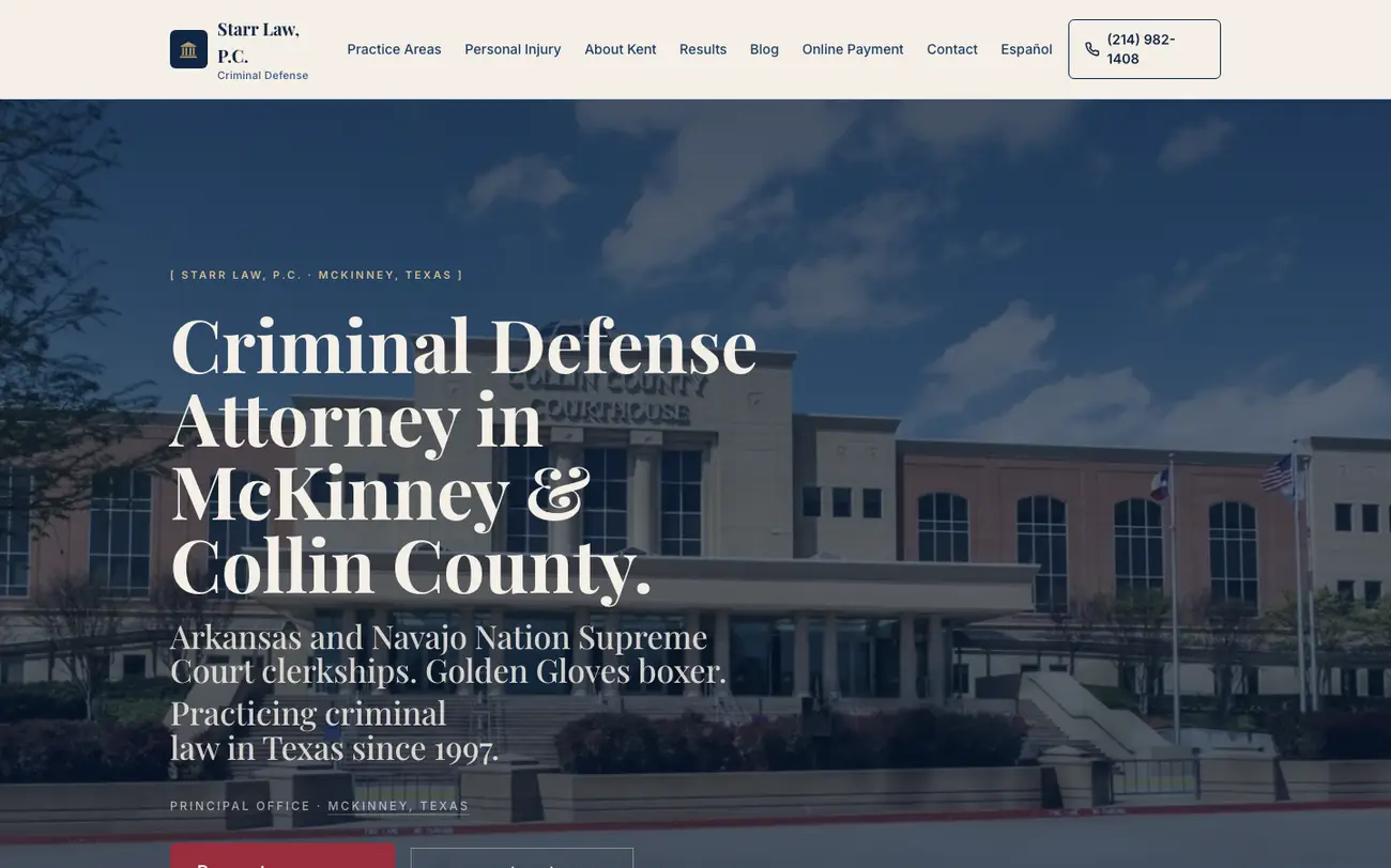 criminaldefenseattorneymckinney.com — the rebuilt site